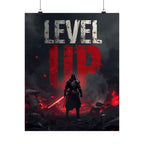 Level Up Poster — Dark Sci‑Fi Gamer Wall Art