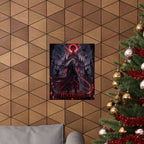 Retro Video Game Inspired Poster – Gothic Blood Moon Canvas Art