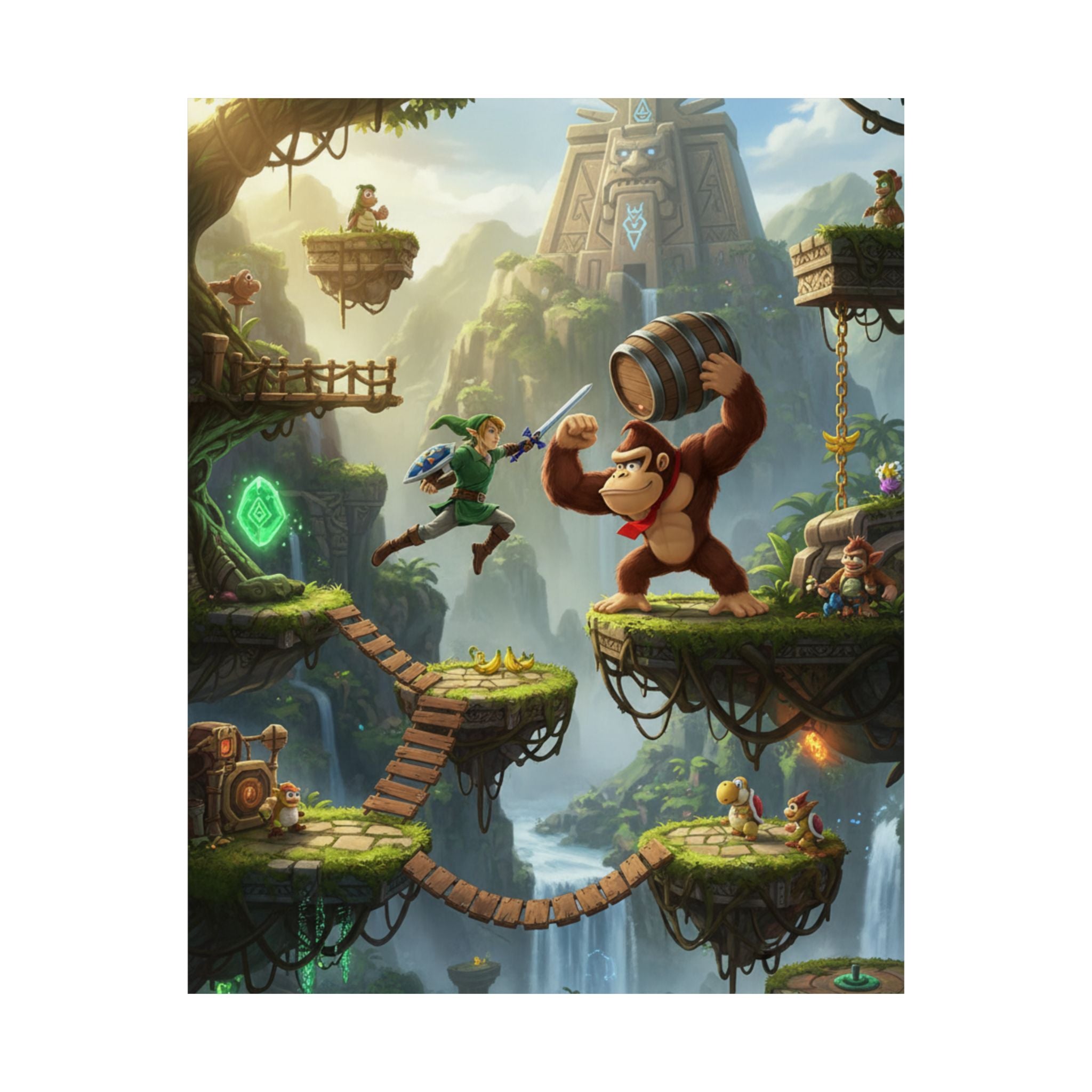 Gaming Battle Royal Wall Art — Retro Platformer Art