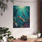 Underwater Tiger Adventure Posters, Ocean Decor, Animal Print Art, Jungle Wall Art, Gifts for Animal Lovers, Underwater Wall Aesthetic