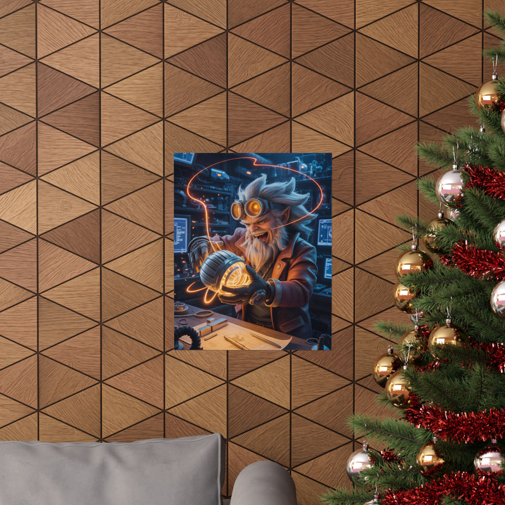 MOBA Mad Inventor Lab Poster — Steampunk Genius Wall Art