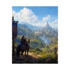 Wow inspired Gaming Art  — Scenic Medieval Castle Landscape