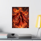 Fiery Phoenix Queen Poster — Fantasy Wall Art for Gamers & Home Décor