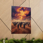 Elephant Sunset Vertical Art Prints, Wildlife Wall Decor, Nature Poster, Home Gallery Decoration, Gift for Animal Lovers, Art for Any Room
