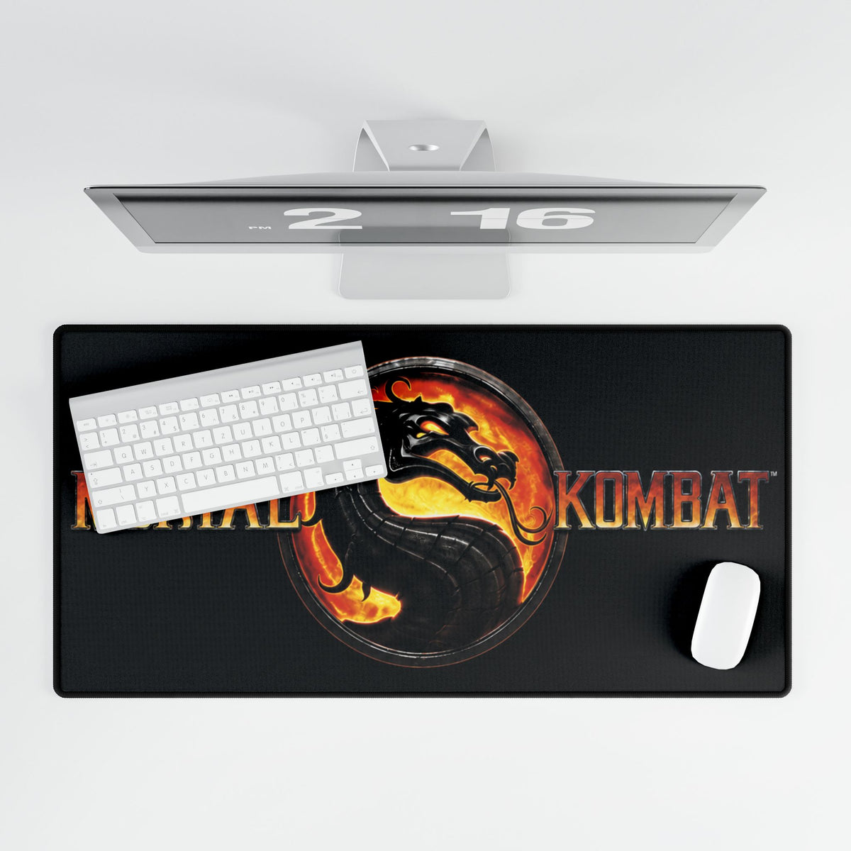 Mortal Kombat Logo Desk Mates  31.5" × 15.5" | Gaming Mouse Pad, XL Keyboard Pad