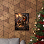 Dota MOBA Inspired Poster — Fiery Monster Battle Fantasy Art