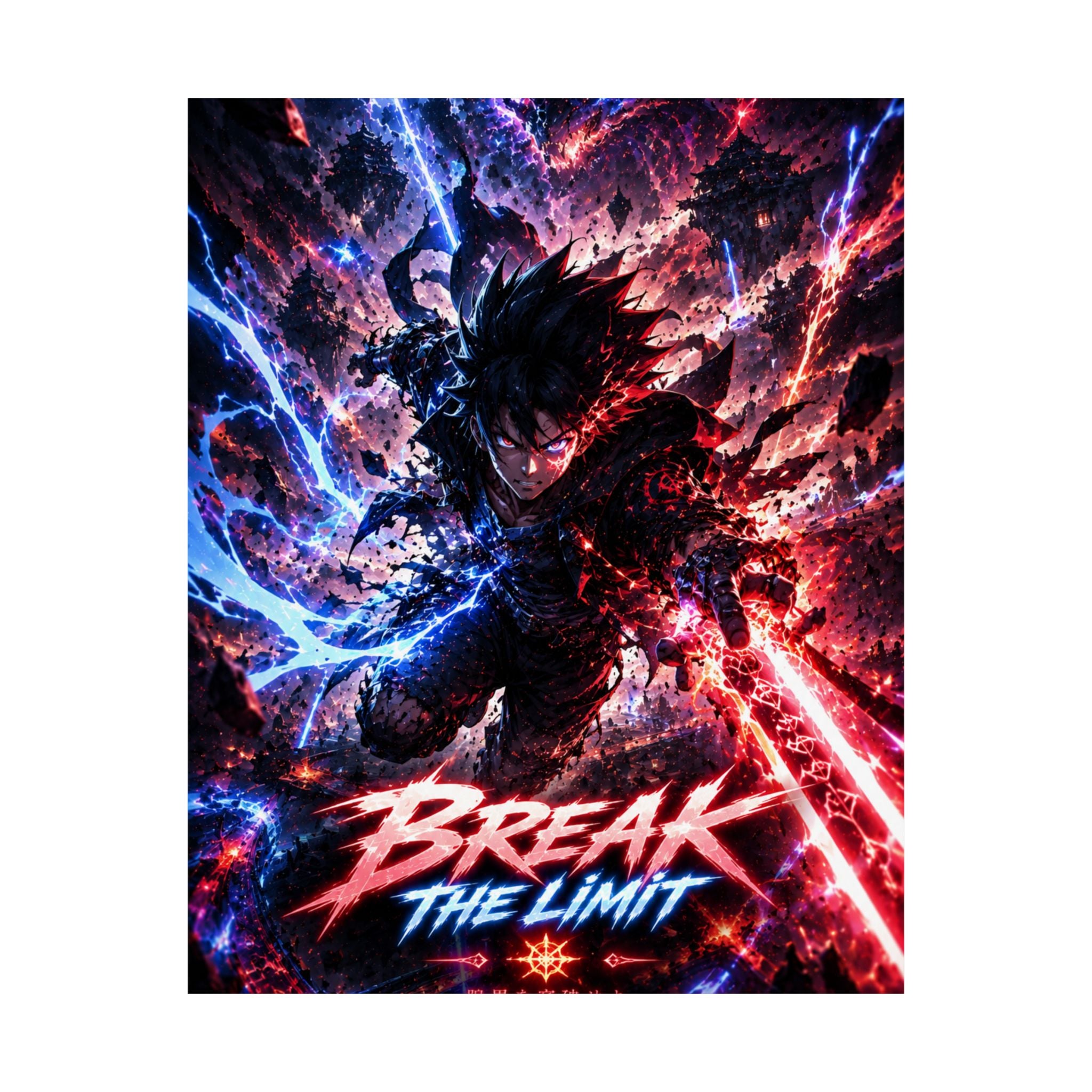 Break the Limit Anime Gaming Poster — Anime Inspired Gaming Wall Art