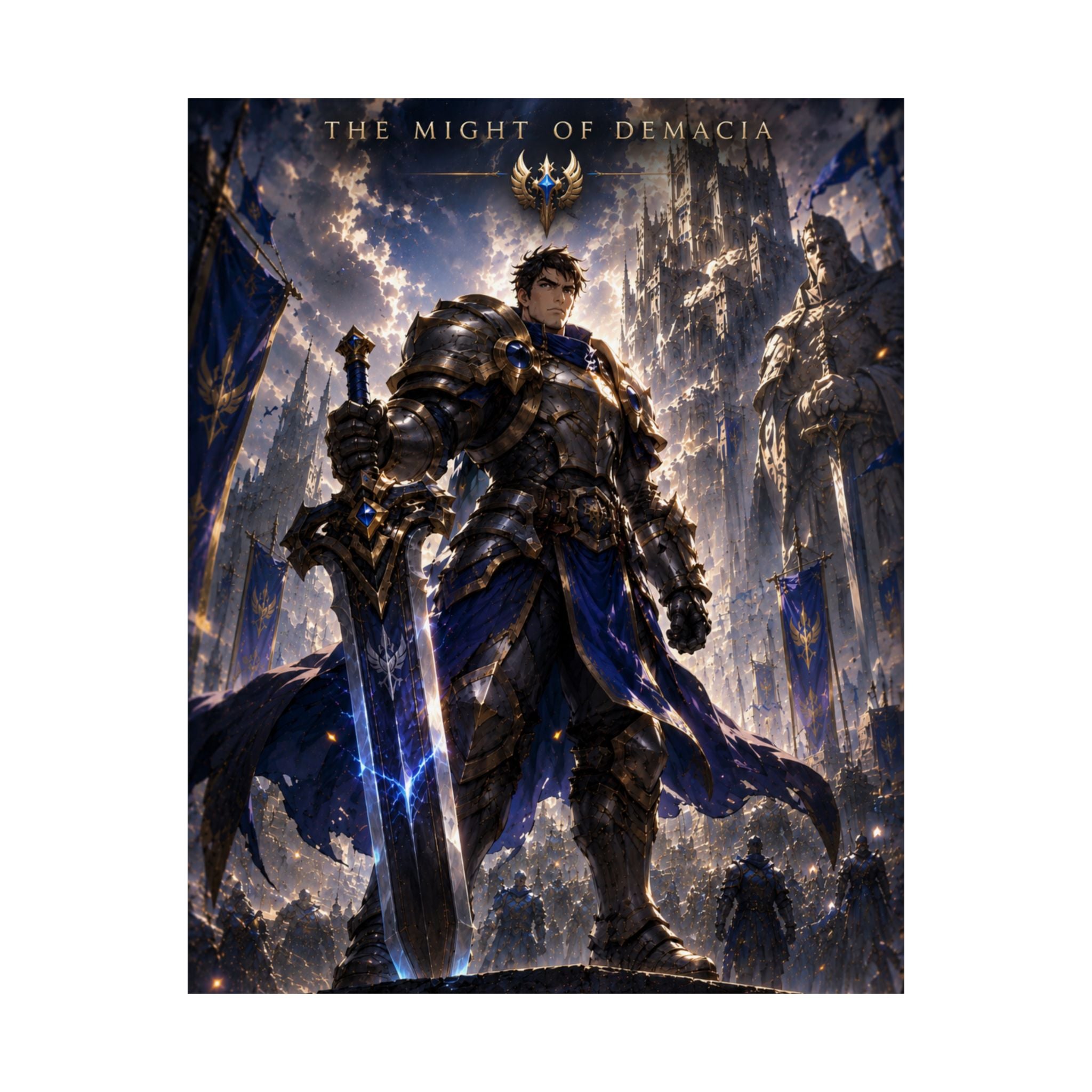 Knight Inspired Gaming Poster — Fantasy Knight Gaming Art for Gamers & Fans