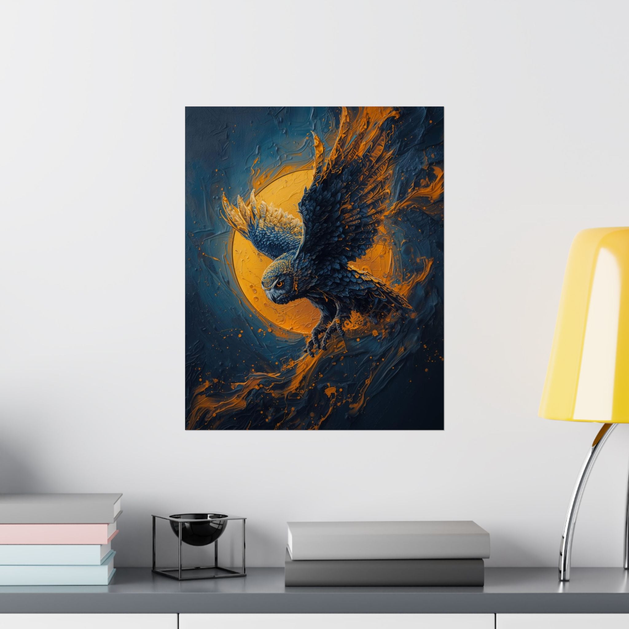 Majestic Owl Art Poster | Home Decor, Wall Art, Nature Gift, Bohemian Style, Owl Lover's Gift