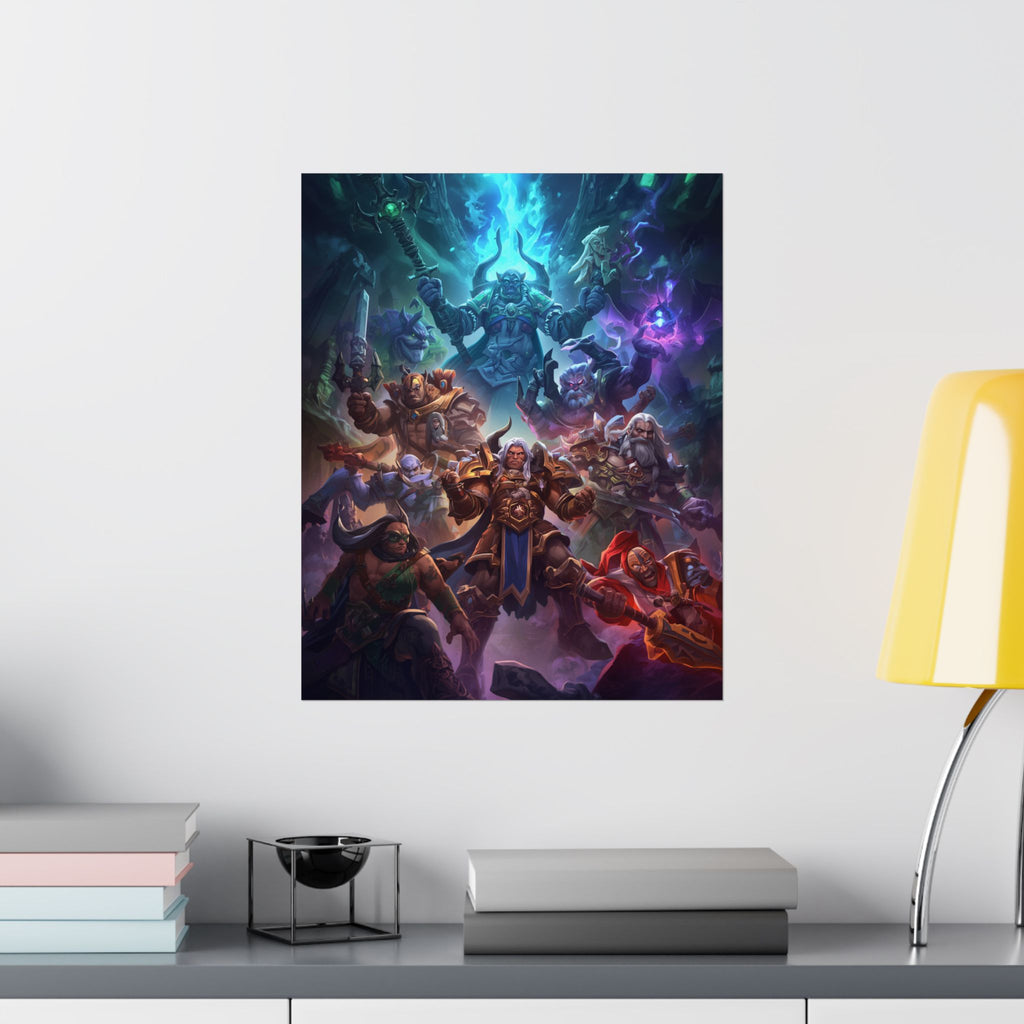 Fantasy Game Character Poster — Epic Heroes Wall Art