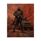 Posters — Post‑Apocalyptic Soldier Matte Vertical Art Print