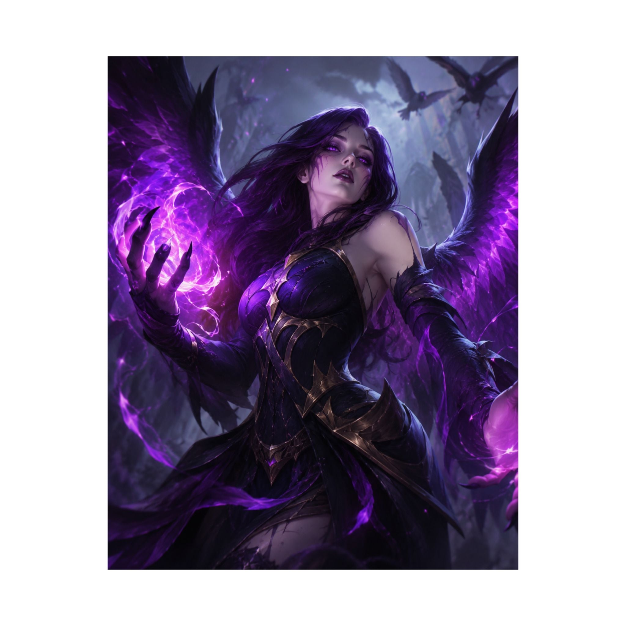 Dark Sorceress Gaming Art  — Gothic Fantasy Wall Art