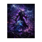 Dark Sorcerer Dota Moba Inspired Vertical Poster — Purple Fantasy Mage Wall Art