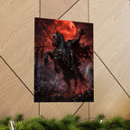 Nightmare Rider Matte Poster | Dark Horse, Red Blood Moon, Gothic Fantasy
