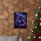 Dark Sorcerer Dota Moba Inspired Vertical Poster — Purple Fantasy Mage Wall Art