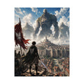 Fantasy Giant Colossus Poster — Matte Vertical Wall Art for Gamers & Anime Fans