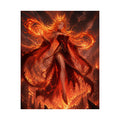 Fiery Phoenix Queen Poster — Fantasy Wall Art for Gamers & Home Décor