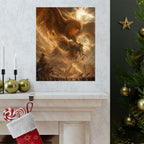 Giant Golden Phoenix Matte Vertical Poster | Fantasy Art, Mythical Bird