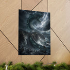 Kraken Sea Monster Matte Vertical Poster | Stormy Ocean Mythical Creature Art