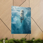 Polar Bear Matte Vertical Frameable Art Print