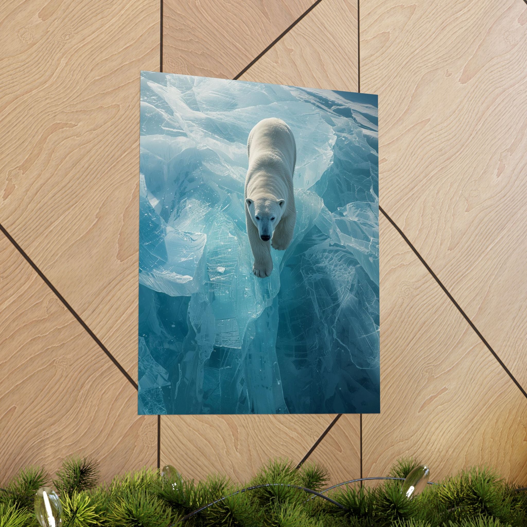 Polar Bear Matte Vertical Frameable Art Print