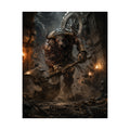 Minotaur Warrior Matte Vertical Poster | Fantasy Monster Dungeon Art