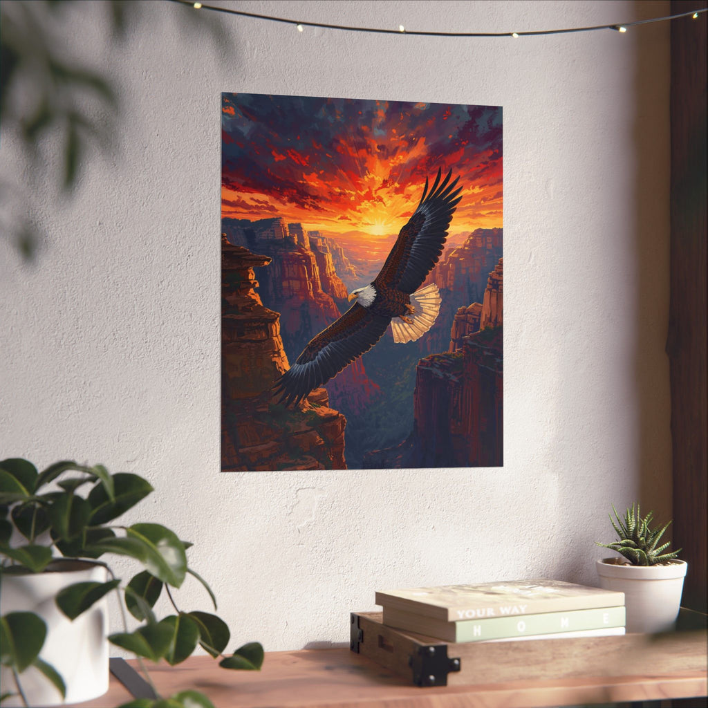 Majestic Eagle Matte Poster - Wildlife Home Decor, Nature Wall Art, Eagle Lover Gift, Adventure Themed Decor, Bird Watcher Inspiration