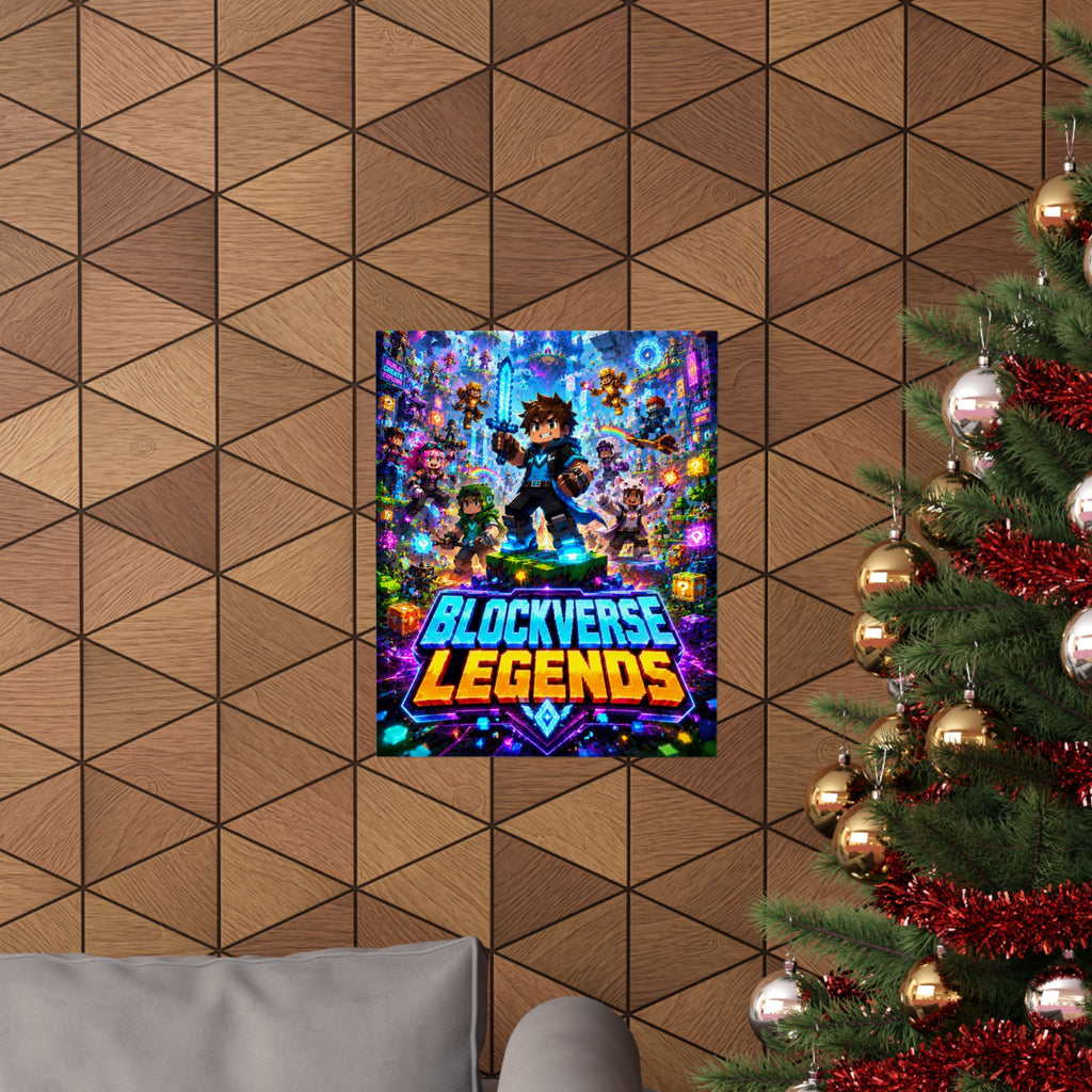 Blockverse Legends Gaming Poster — Colorful Gaming Art