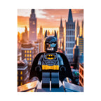 Lego Hero City Skyline Gaming Poster — Vertical Superhero Wall Art