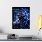 Frostborn Archer MOBA Vertical Poster — Fantasy Ice Archer Wall Art