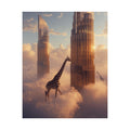 Surreal Giraffe Art Poster, Modern Wall Decor, Unique Gift for Animal Lovers, Contemporary Home Art, Stylish Office Decoration