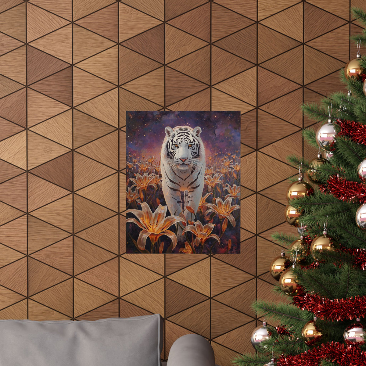 Majestic Tiger Poster, Wildlife Wall Art, Nature Decor, Animal Poster, Home Aesthetic, Gift for Animal Lovers, Vintage Print