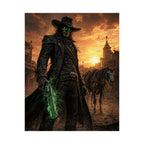 Dark Cowboy Poster — Gothic Western Matte Vertical Art Print