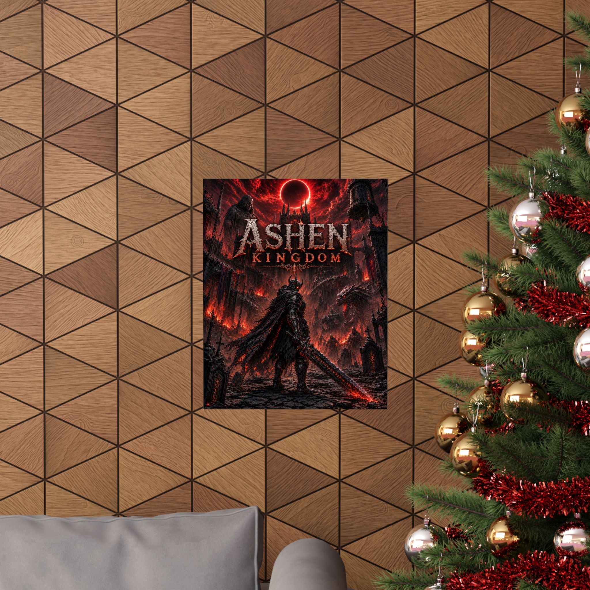 Souls Ashen Dark Fantasy Poster — Goth Gaming Wall Art