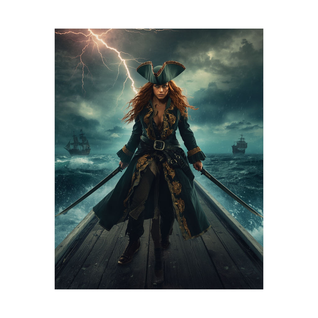 Pirate Captain Poster — Stormy Seas Adventure Wall Art