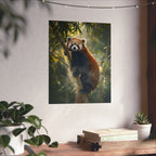 Whimsical Red Panda Wall Art, Matte Vertical Posters, Nature Decor, Animal Lovers Gift, Cute Nursery Print, Eco-Friendly Home Decor