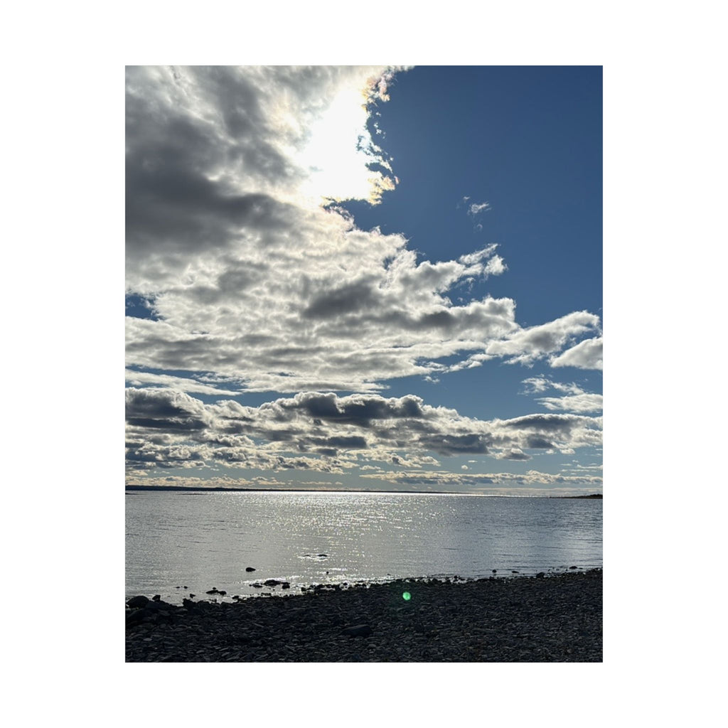 Serene Landscape Poster, Matte Vertical Art Print for Home Decor, Lake Michigan