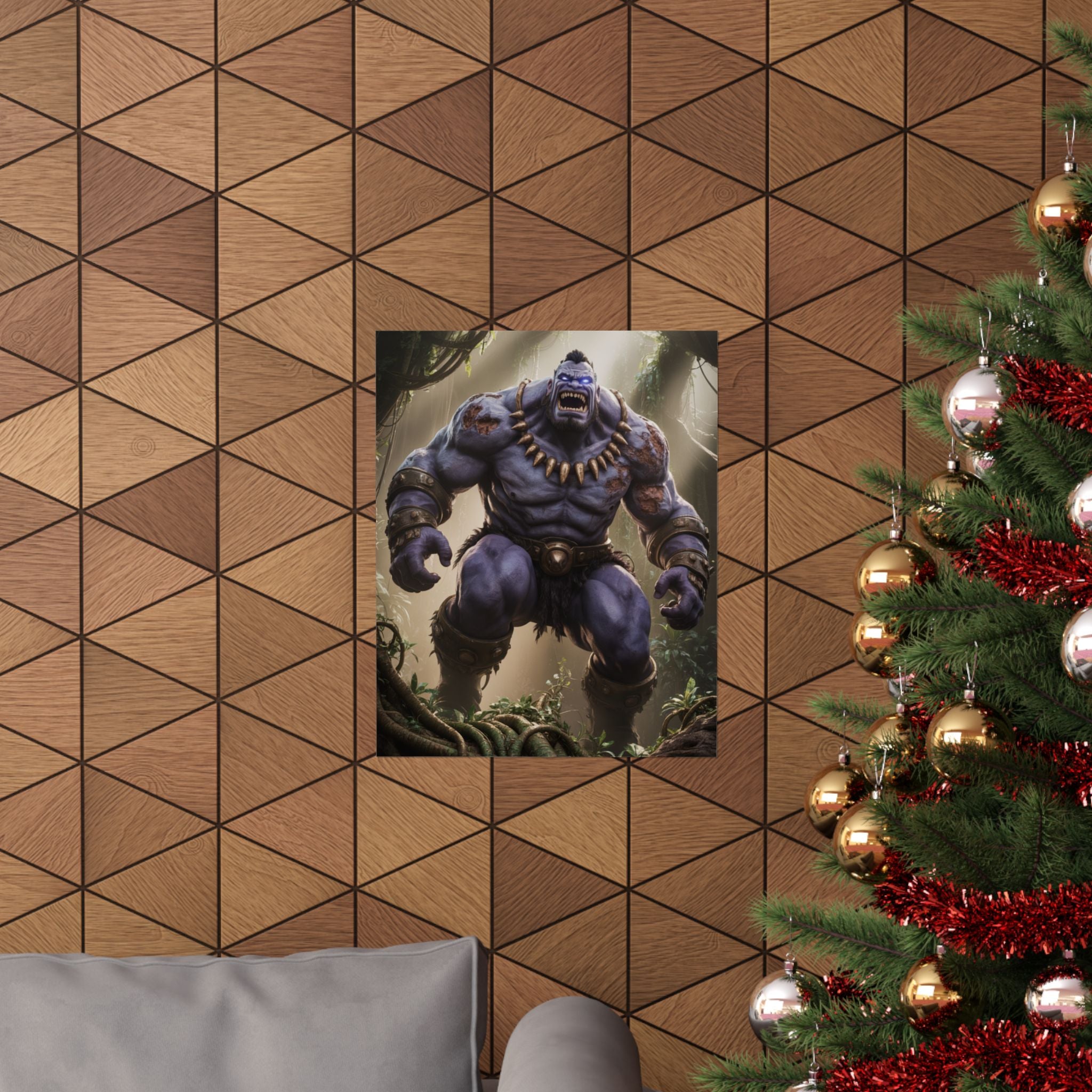 Dark Forest Troll Poster — Mythic Fantasy Matte Vertical Art Print