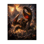 Dota MOBA Inspired Poster — Fiery Monster Battle Fantasy Art