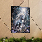 Majestic White Unicorn Poster | Matte Vertical Fantasy Wall Art