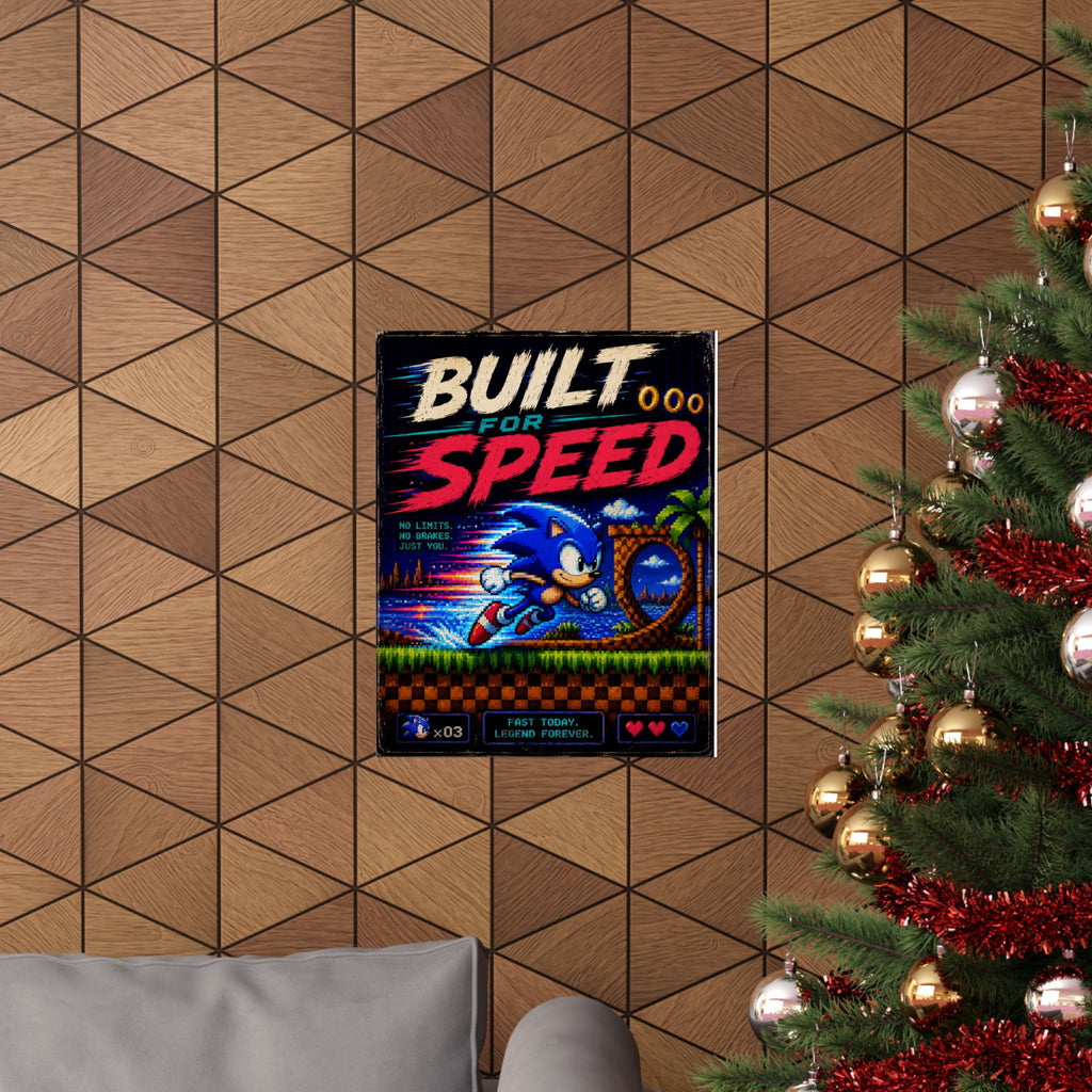 Built for Speed Sonic Retro Poster