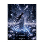 Whispers of the Moon Anime Gaming Poster — Fantasy Moonlit Girl Anime Wall Art
