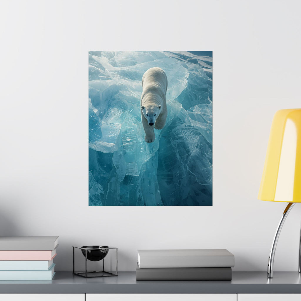 Polar Bear Matte Vertical Frameable Art Print