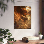 Giant Golden Phoenix Matte Vertical Poster | Fantasy Art, Mythical Bird