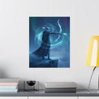 Ice Archer Matte Poster — Fantasy Bow Warrior Wall Art