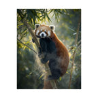 Whimsical Red Panda Wall Art, Matte Vertical Posters, Nature Decor, Animal Lovers Gift, Cute Nursery Print, Eco-Friendly Home Decor