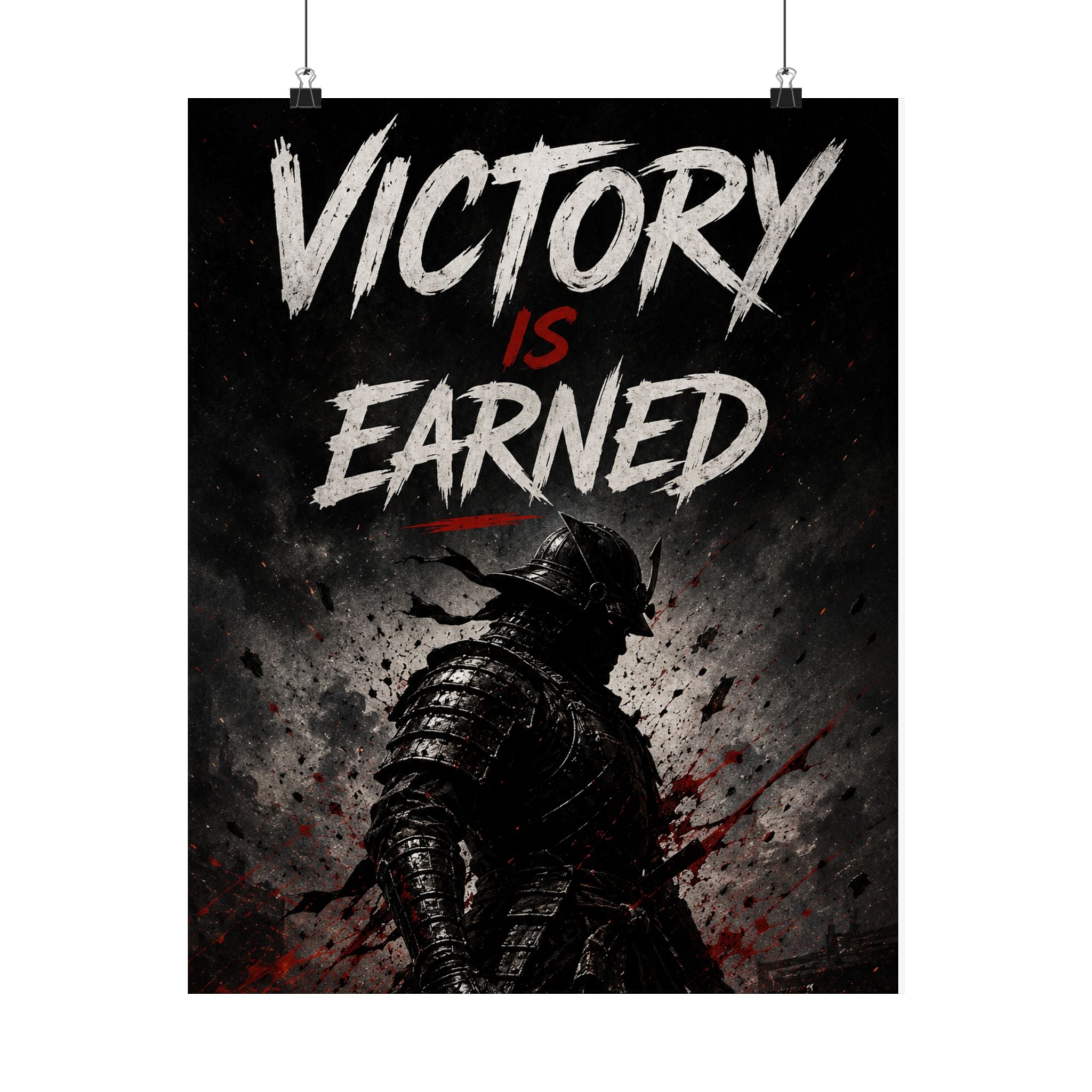 Victory Is Earned — Samurai Gaming Poster