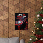 Gaming Poster — "Game On. World Off." Matte Vertical Poster for Gamers