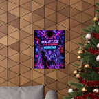Reality.exe Has Stopped Working Gaming Poster — Cyberpunk Neon Gaming Poster