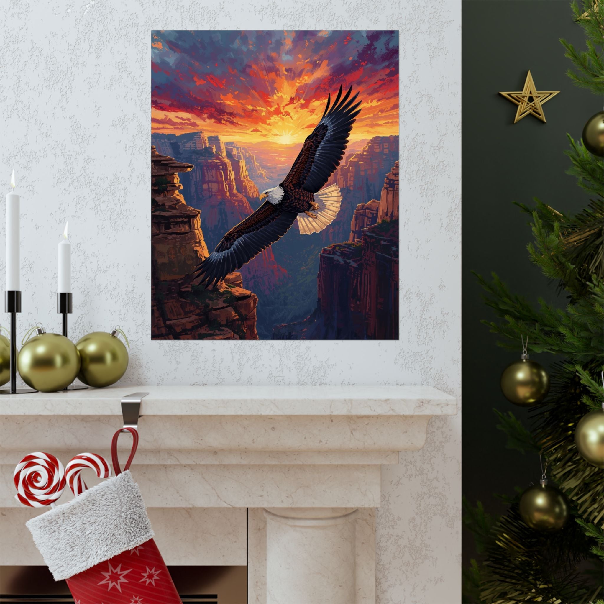 Majestic Eagle Matte Poster - Wildlife Home Decor, Nature Wall Art, Eagle Lover Gift, Adventure Themed Decor, Bird Watcher Inspiration